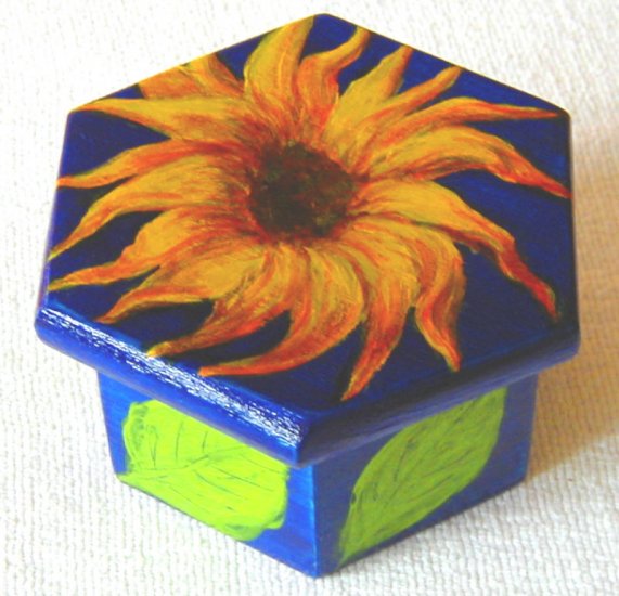 yellow sunflower jewelry box