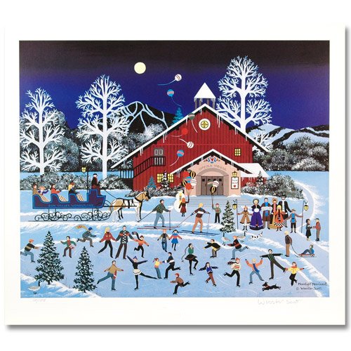 Moonlight Merriment is a LIMITED EDITION Offset Lithograph on paper by Jane Wooster Scott