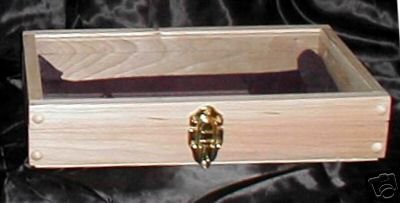 New Maple Wood 15 X 9 Pistol Display Case knife Jewelry