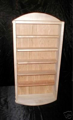 NEW Handcrafted Cherry Wood Display Shelf Curio Cabinet