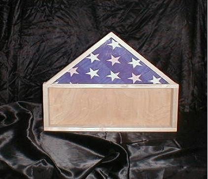 New Cherry Wood 5 X 9 Burial Flag & Medal Display Case