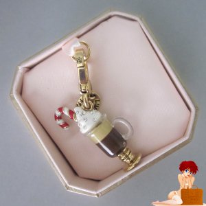 New Authentic Juicy Couture 2011 Ltd Ed Hot Chocolate Charm Candy Cane YJRU5337