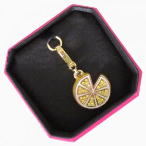 New Authentic Boxed Juicy Couture Pave Lemon Slice Gold Charm YJRU5616 $48