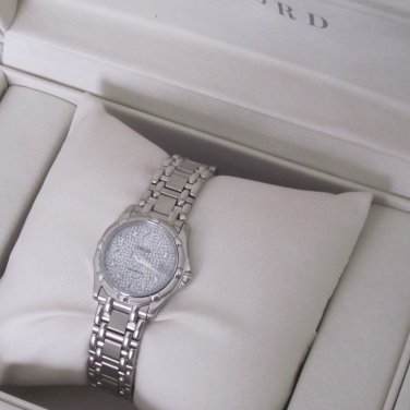 New Concord Saratoga Women's Stainless Steel Watch Diamond Markers Mosaic Dial
