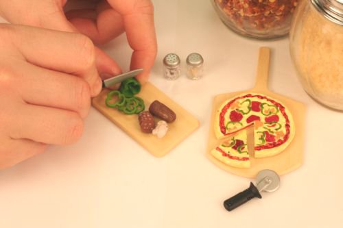 Re-Ment Fun Meals #1 Pizza Night. Barbie sized kitchen