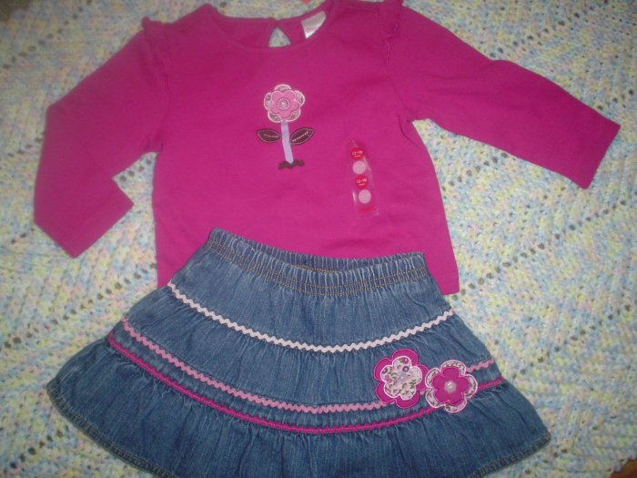 NWT gymboree 12-18 PRETTY IN PLUMS 2 pc RIC RAC outfit