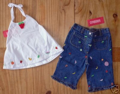 NWT gymboree 18-24 TUTTI FRUITY 2 pc HALTER, capris pants OUTFIT