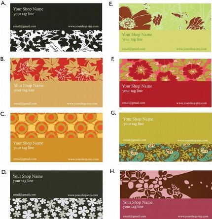 Whimsical and Fabulous Premade Business Cards - 500 cards