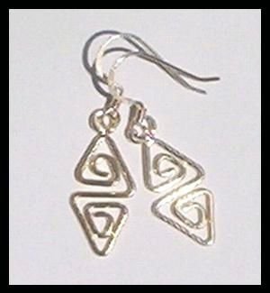 Geometric Silver Earrings... Dainty Dangles SALE!