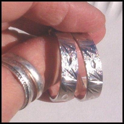 Diamond Cut WIDE SILVER HOOP Studs