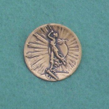 Vintage Antique Brass Sunburst Pin/Brooch... Art Nouveau Repousse