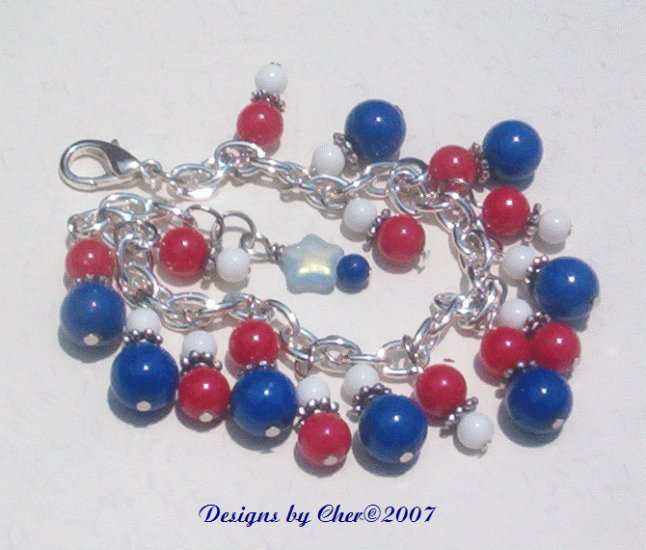 CELEBRATE! Red White Blue Bracelet