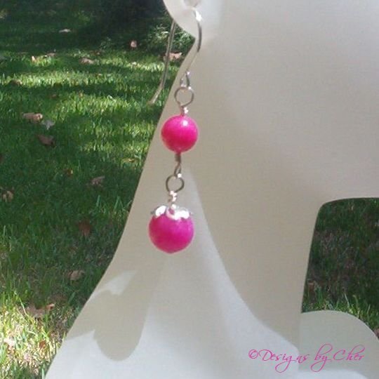 Sweet & Swingy Hot Pink Candy Jade, Matches Gumball Bracelet!