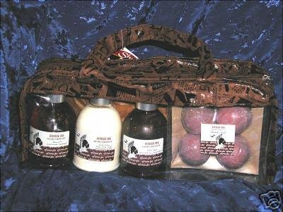 AROMATHERAPY AFRICAN SPA BATH & SHOWER DELUXE LEATHER TRAVEL CASE GIFT SET