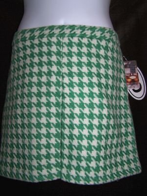 Paul & Joe Wool Houndstooth Skirt Perfect Mint Green 15 NWT New!