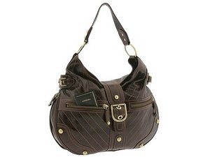 Hot Brown Leatherette Zipped Handbag