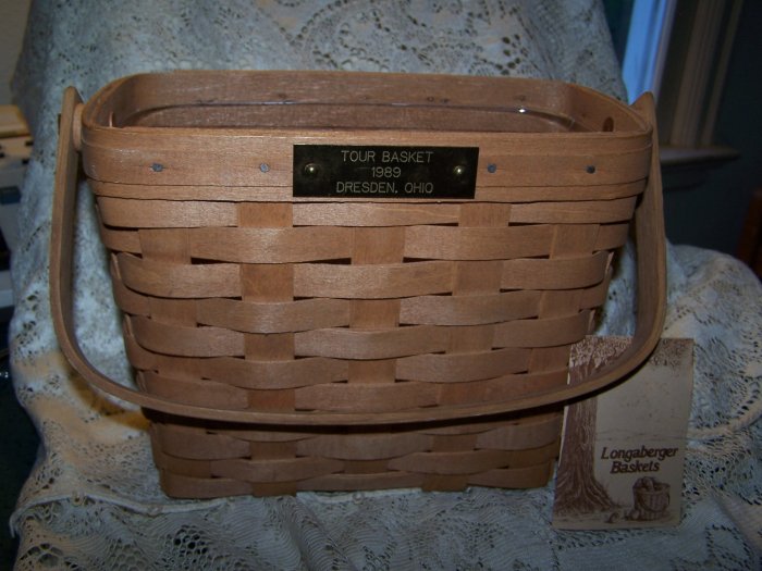 1989 Longaberger Dresden Tour Basket Signed by Dave, Bonnie, Tami, Rich