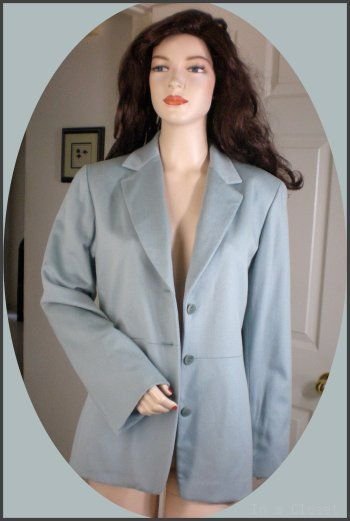 LORO PIANA Neiman Marcus 100% Cashmere Aqua Jacket 12