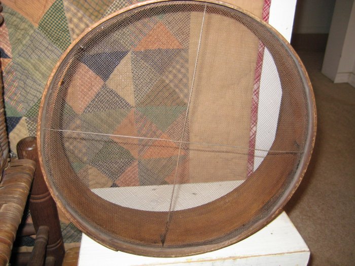 *Primitive* Two Wooden Screen Sifters