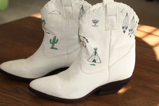 Zodiac White Ankle Western Boot Size 6.5 M