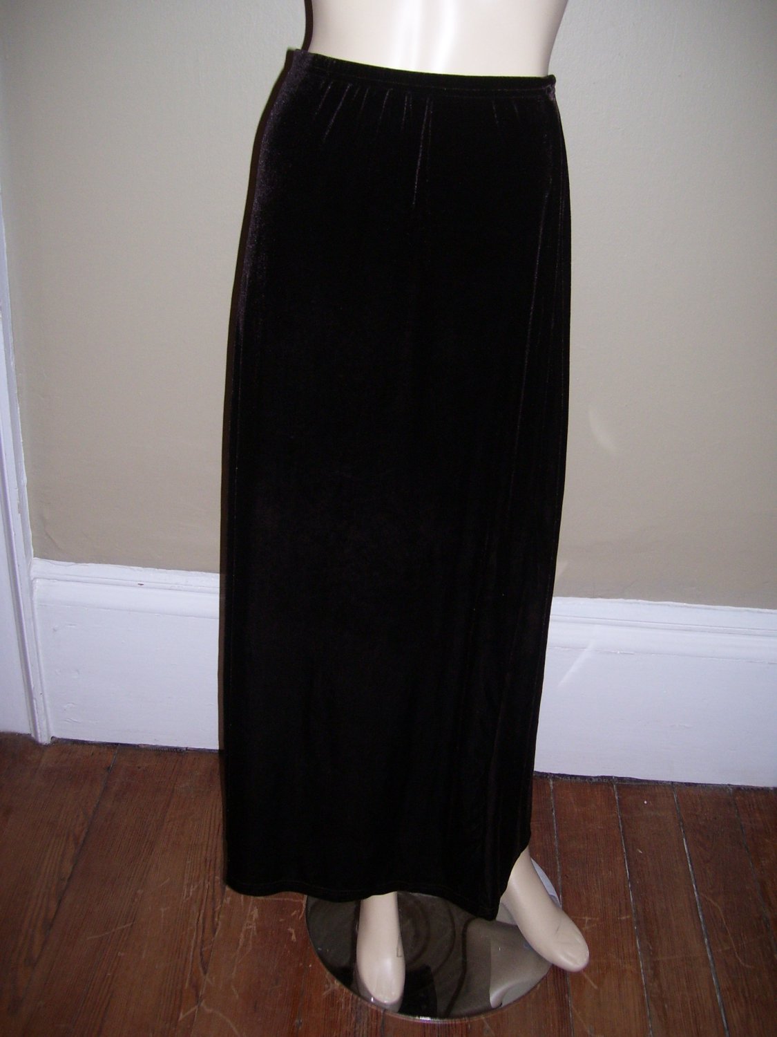 Womens Plus Size Dark Brown Unbranded Velour Velvet Skirt 1X