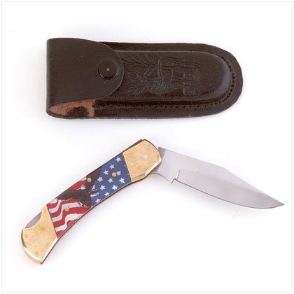 American Flag and Eagle Knife