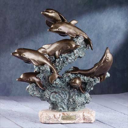 Leaping Dolphins Sculpture