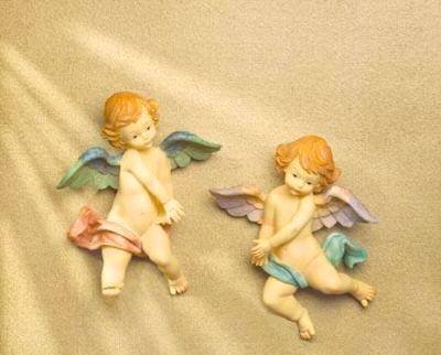 Floating Cherub Wall Plaques