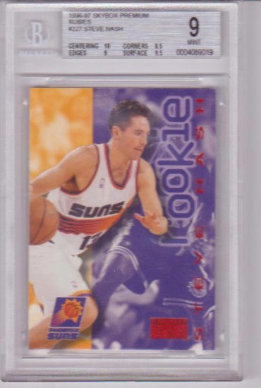 1996 Steve Nash Skybox Rubies BGS 9 Rookie RC 1/1