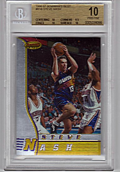 1996 1997 Steve Nash Bowmans Best BGS 10 PRISTINE