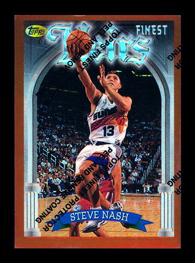 1996/1997 Steve Nash Topps Finest Refractor #217 RC Rookie Mint