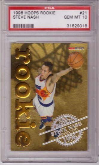 1996 1997 Steve Nash Hoops GOLD PSA 10 RC Rookie #21