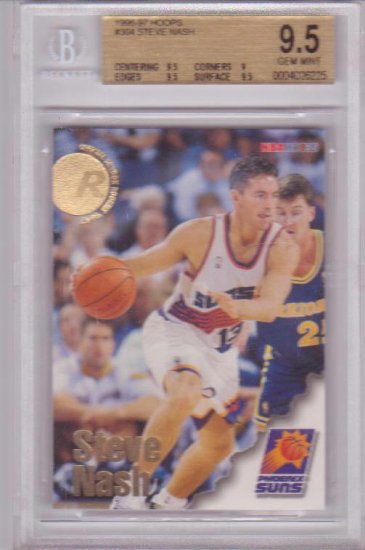 1996 1997 Steve Nash Hoops BGS 9.5 RC Rookie #304