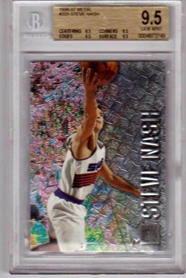 1996 1997 Steve Nash Precious Metal BGS 9.5 RC Rookie #205