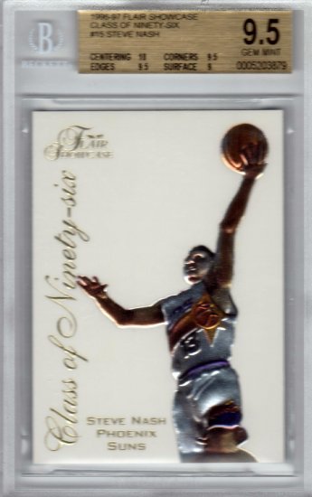 1996 1997 Steve Nash Class Flair of '96 BGS 9.5 RC Rookie #15