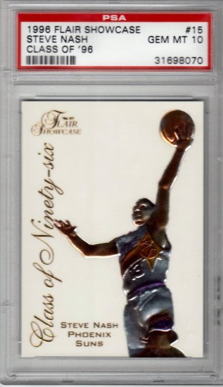 1996 1997 Steve Nash Class Flair of '96 PSA 10 RC Rookie #15