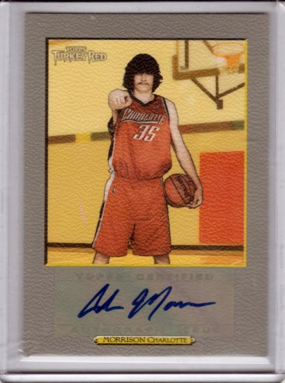 2005 2006 Adam Morrison Turkey Red Autograph RC Rookie