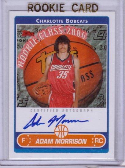2006 2007 Adam Morrison Topps Rookie Photo Shoot Auto RC Rookie