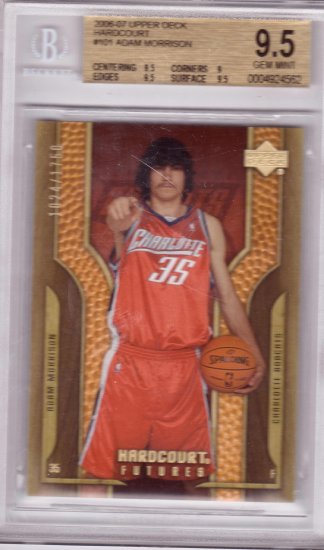 2006 2007 Adam Morrison UD Hardcourt copper BGS 9.5 Pop 1