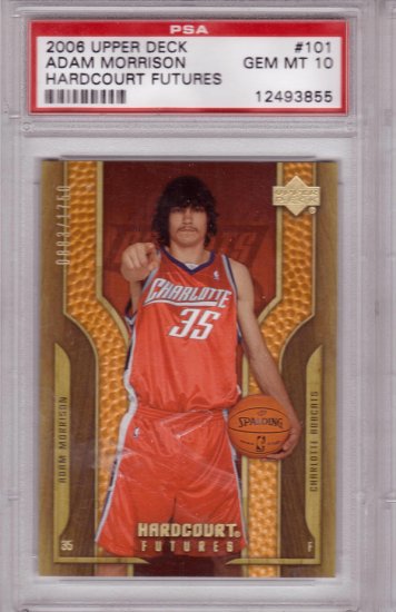 2006 2007 Adam Morrison UD Hardcourt copper PSA 10 Pop 1 RC Rookie