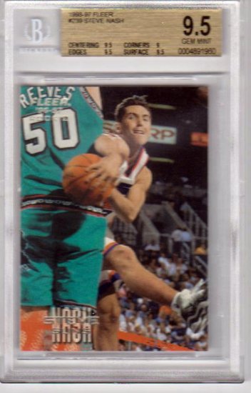 1996 1997 Steve Nash Fleer Euro BGS 9.5 #239 RC Rookie