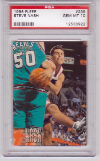 1996 1997 Steve Nash Fleer Euro PSA 10 #239 RC Rookie