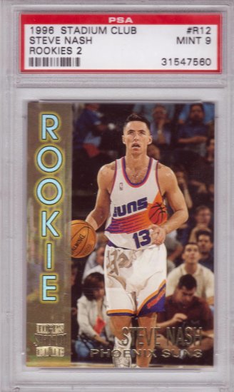 1996 1997 Steve Nash Stadium Club Rookie PSA 9 RC Rookie #12