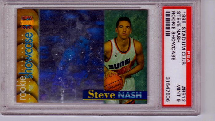 1996 1997 Steve Nash Stadium Club Hologram PSA 9 RC Rookie #RS12