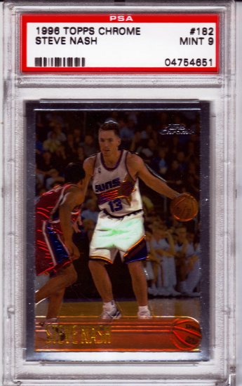 1996/1997 Steve Nash Topps Chrome PSA 9 RC Rookie PSA: 04754651