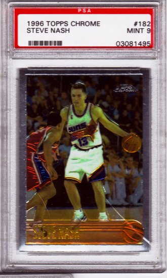 1996/1997 Steve Nash Topps Chrome PSA 9 RC Rookie PSA: 03081495