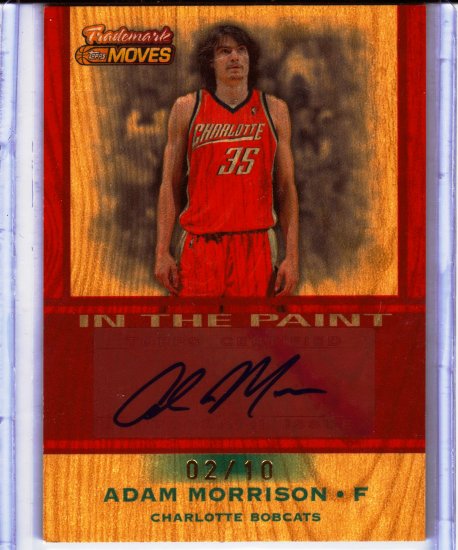 2007 208 Adam Morrison Trademark Moves Wood Auto 2/10