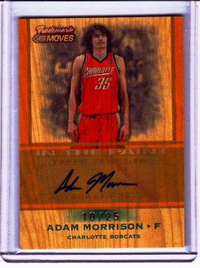 2007 208 Adam Morrison Trademark Moves Wood Auto 10/25