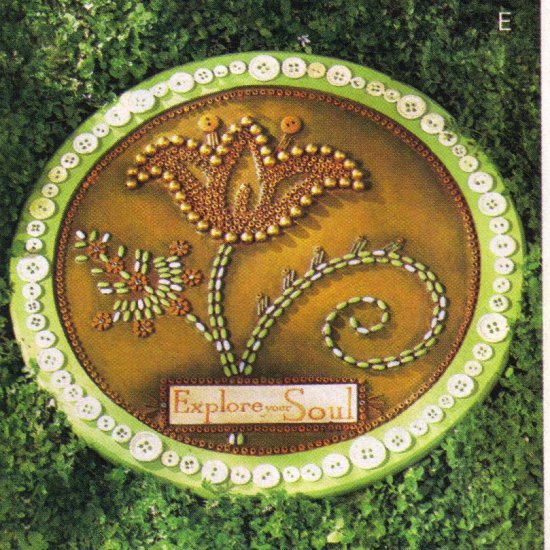 Beadwork stepping stone