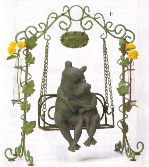 loving frogs on swing